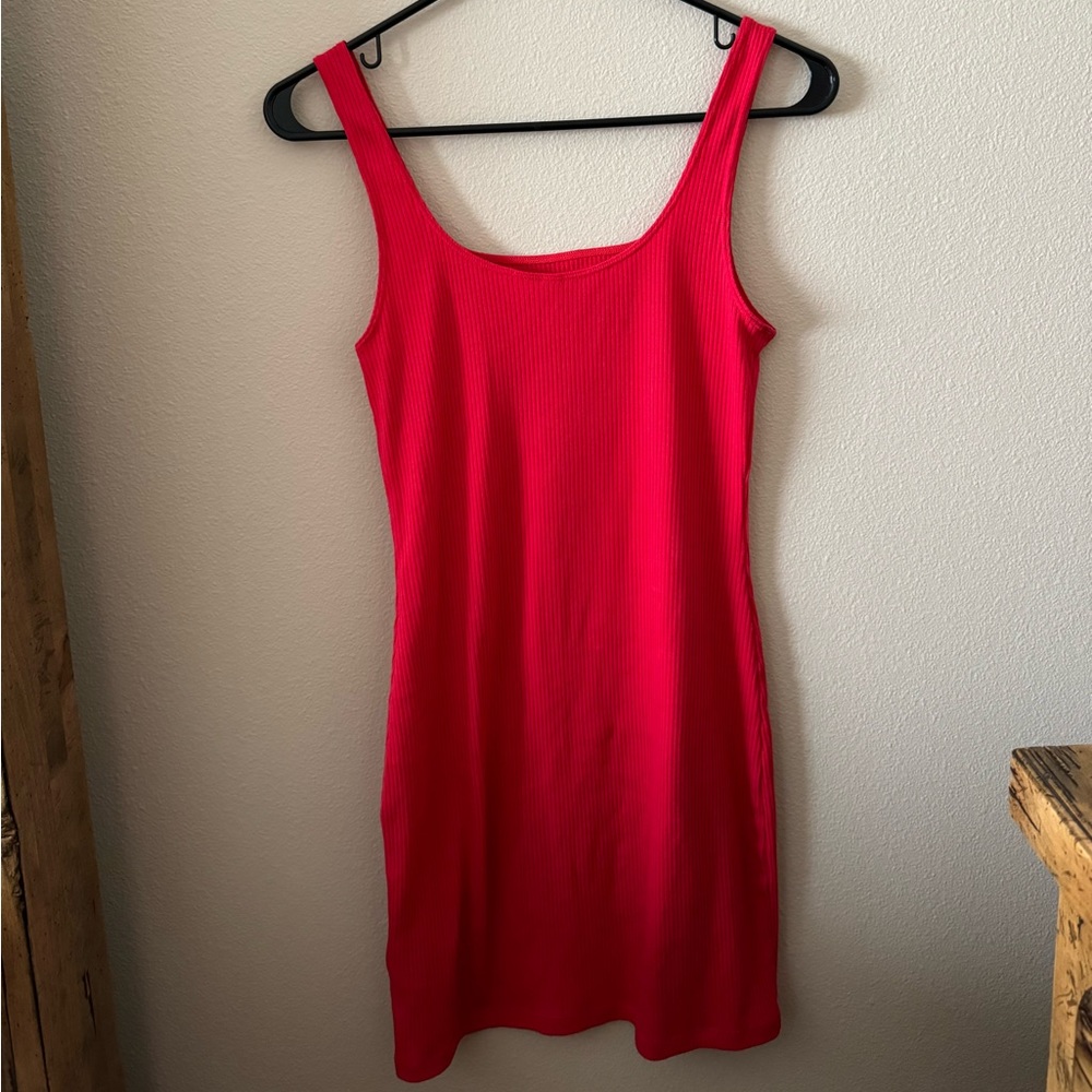 Red tight short dress